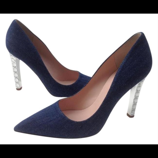 Kate Spade Lorena Bluejeans Mirrored Heel Pumps